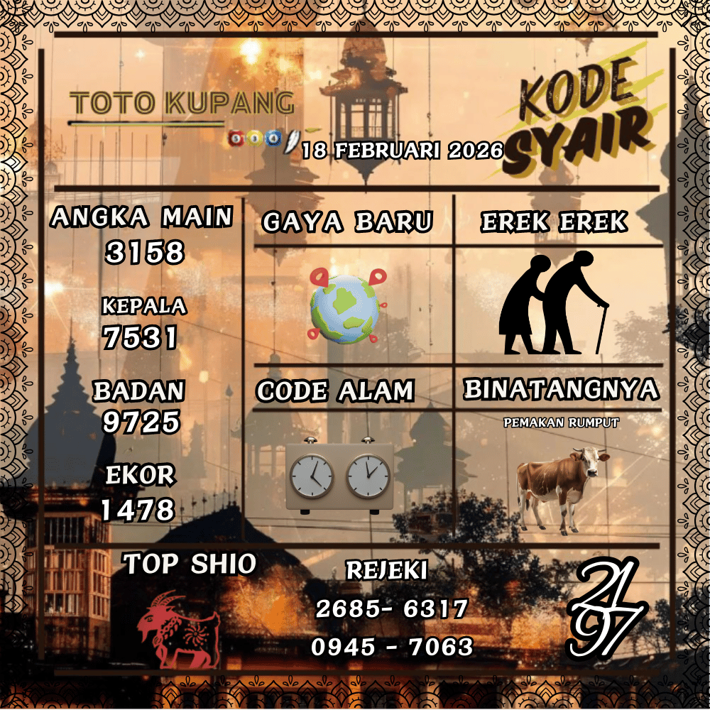 Kode Syair Kupang Pools - Februari 2026
