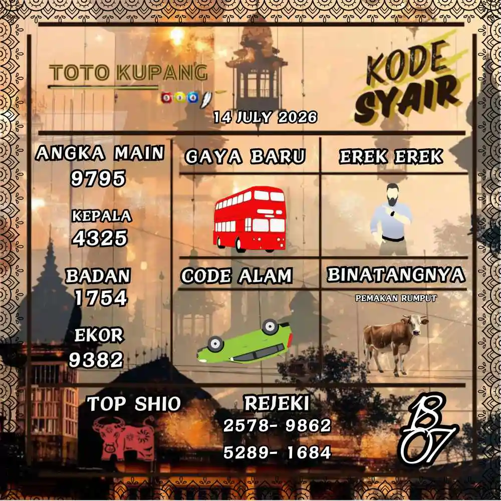 Kode Syair Kupang Pools Juli 2026

