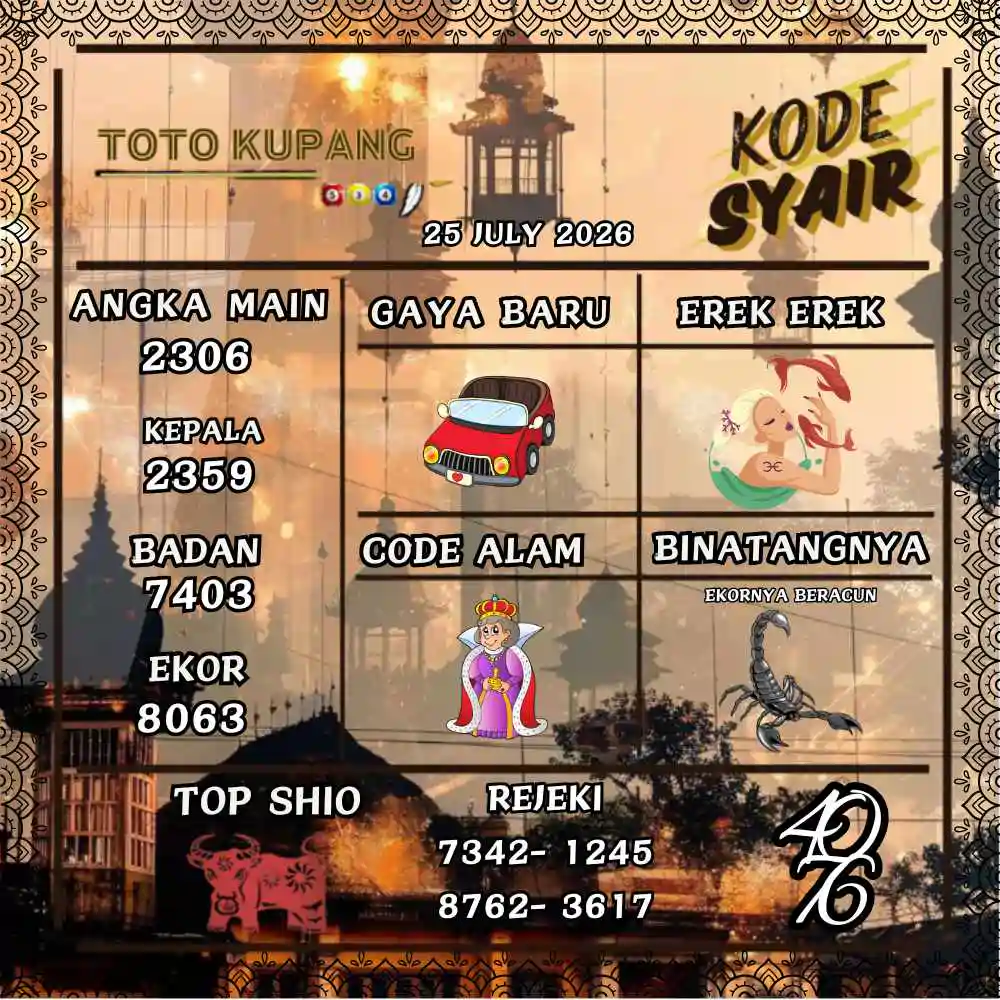 Kode Syair Kupang Pools Juli 2026