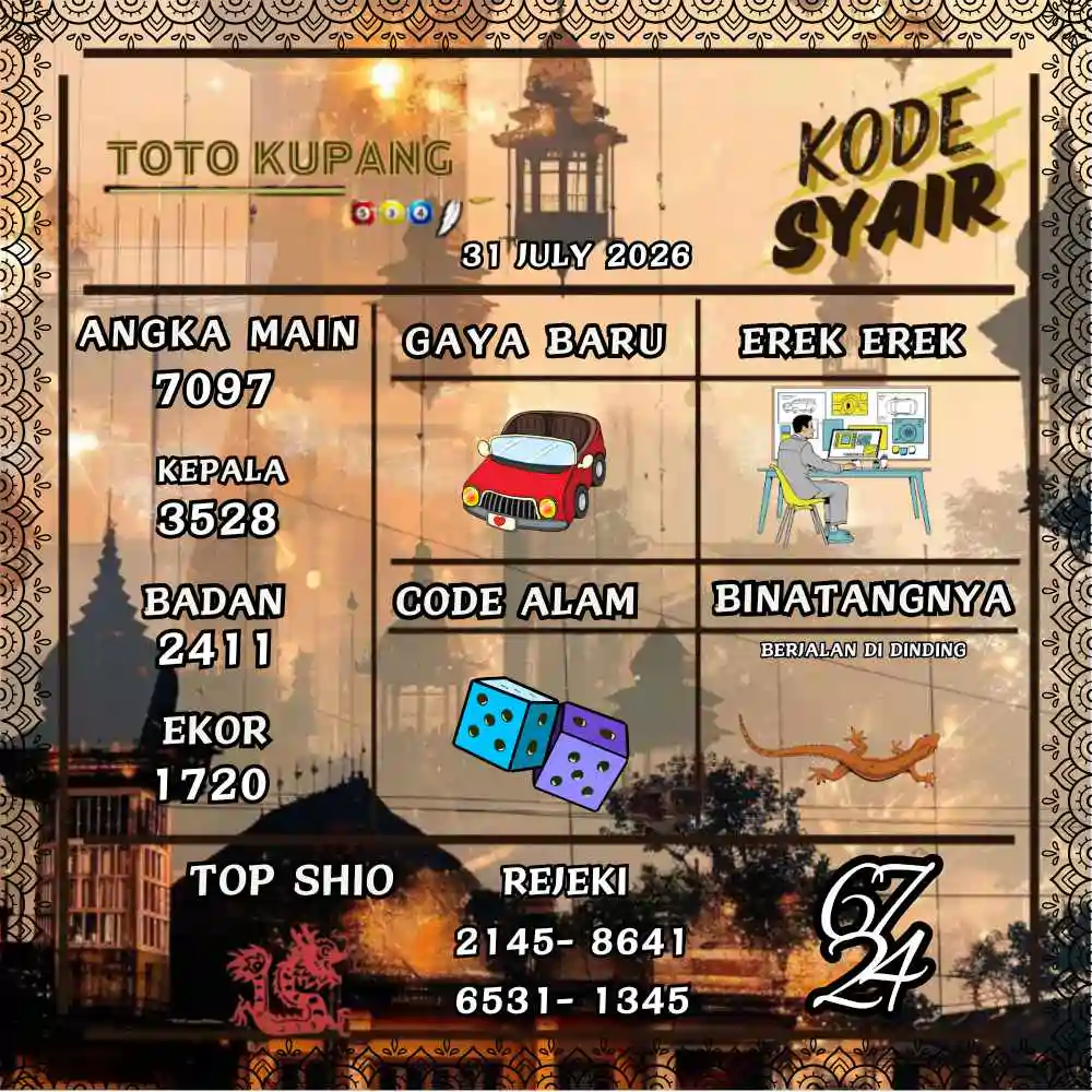 Kode Syair Kupang Pools Juli 2026
